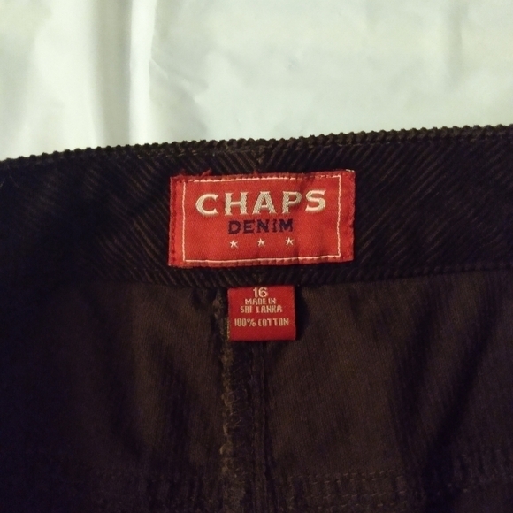 Chaps Demin Corduroy Skirt, 16, Chocolate Brown, pre-owned - Picture 6 of 7